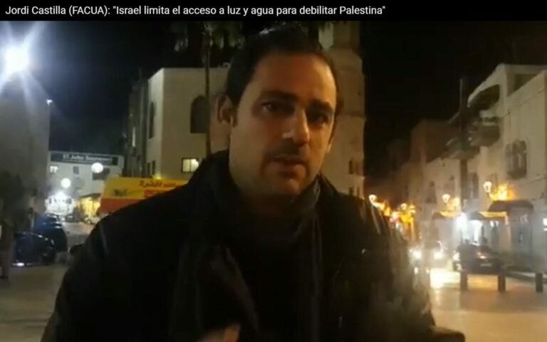 FACUA comprueba que Israel limita el agua y la luz a los palestinos