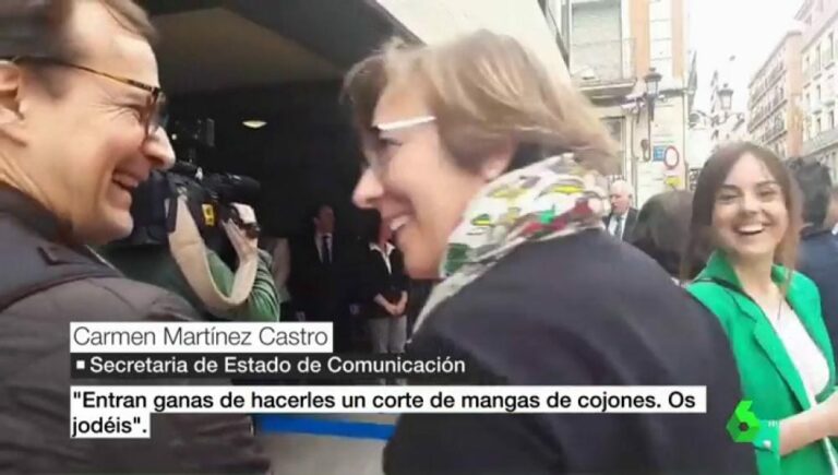 La autora de "os jodéis" a los pensionistas vuelve a liarla ante Génova 13