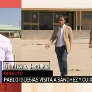 Pablo Iglesias visita a Jordi Cuixart, ex líder de Òmnium en la cárcel
