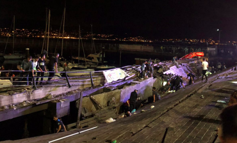 Fotos y vídeos: así fue el desplome que ha causado más de 300 heridos en Vigo