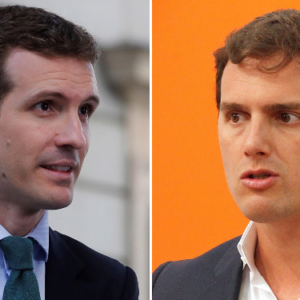 Competición de mentiras entre las derechas de Rivera y Casado sobre inmigración