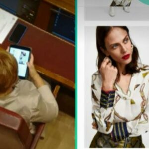 Celia Villalobos partiéndose el lomo de currar mientras compra ropa desde su escaño