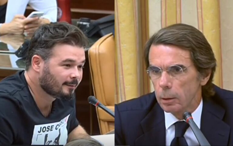 Gabriel Rufián cierra la boca a Aznar: "2600 soldados, tres unidades y medio millón de muertos"