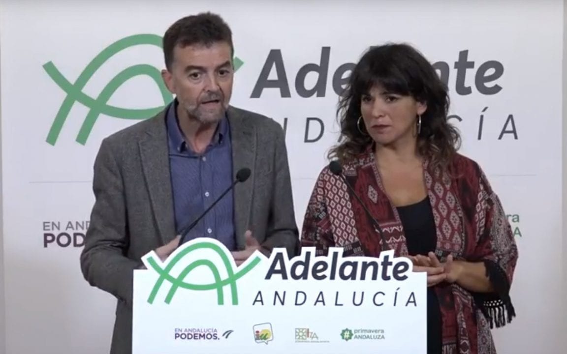 Antonio MaÍllo y Teresa Rodríguez, candidatos por Adelante Andalucía