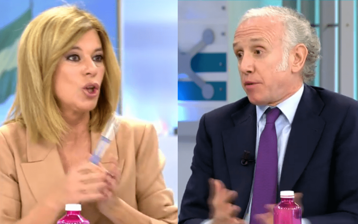 Esther palomera y Eduardo Inda en Telecinco