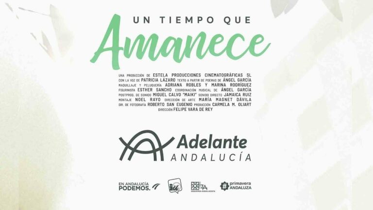 Adelante Andalucía presenta su spot electoral 'Un tiempo que amanece' con la canción 'Verde, blanca y verde' de Carlos Cano