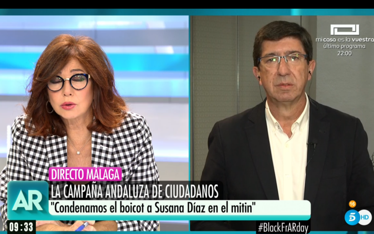 Ana Rosa ante la falta de respuesta de Juan Marín, candidato de Ciudadanos: ¿Se ha congelado?