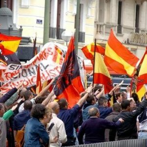 Falangistas y neonazis acompañarán a Albert Rivera, Pablo Casado y Santiago Abascal el domingo
