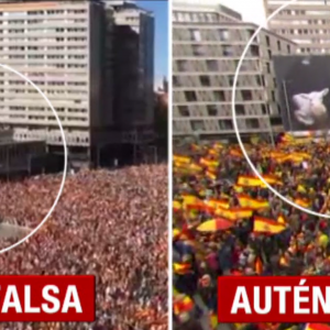 Destapan las mentiras de las imágenes distribuidas por la derecha y la ultraderecha de la manifestación de Colón
