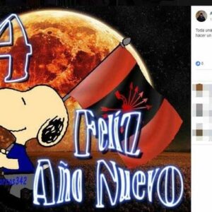 Un candidato de C's a presidir Asturias felicitó el año nuevo con la bandera de Falange: "no voy a cambiar"