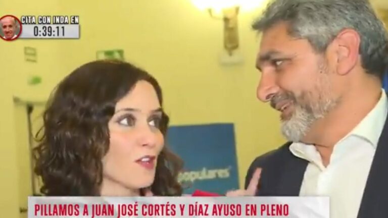 Cortés llama "belleza" a Díaz Ayuso que le corta "Sé político. A partir de aquí hay que ser político"