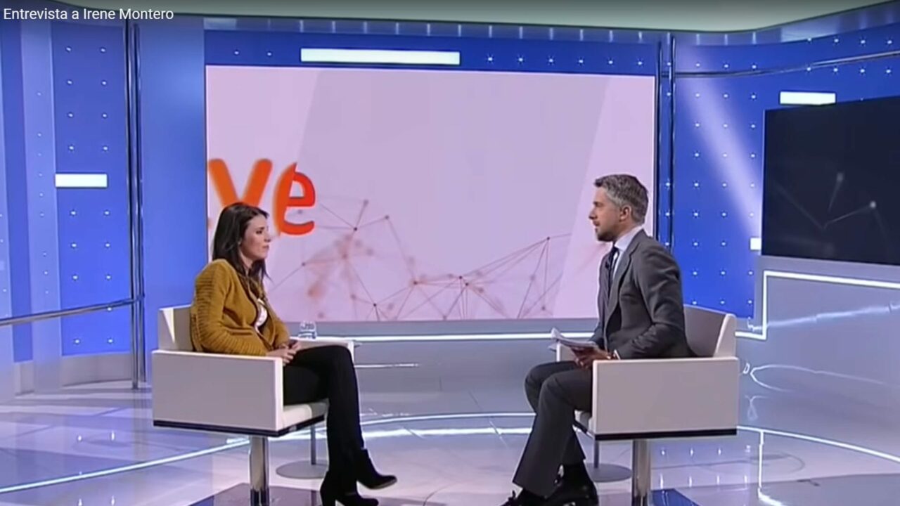 Montero dice que Iglesias dejará de ser el líder de Podemos "pronto" y el entrevistador se queda igual