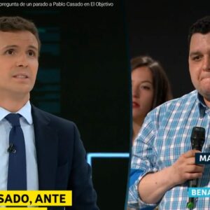 La pregunta de un parado a Pablo Casado en 'El Objetivo' que lo deja con esta cara