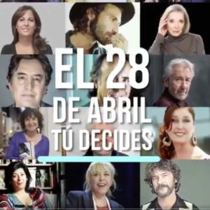 Personalidades de la cultura hacen un llamamiento para votar el domingo contra las "mentiras reaccionarias"