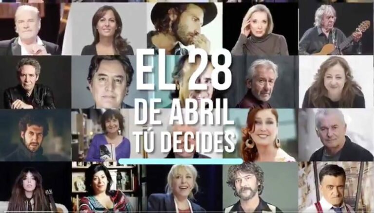 Personalidades de la cultura hacen un llamamiento para votar el domingo contra las "mentiras reaccionarias"