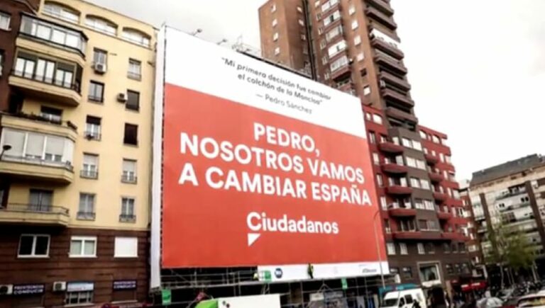 Posible infracción electoral de Ciudadanos por no retirar un cartel ilegal