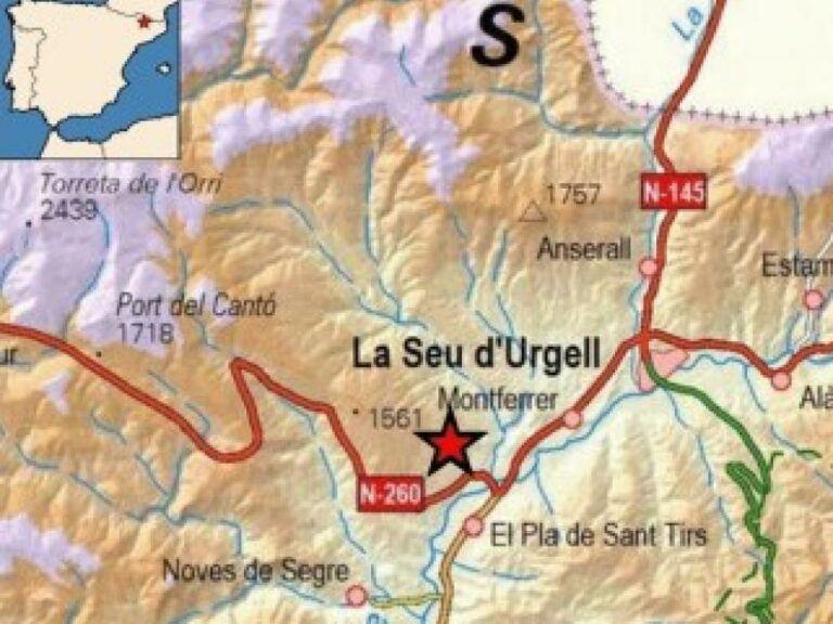 Un terremoto de 4,2 grados en el Pirineo se deja sentir en La Seu D'Urgell, Binéfar, Barbastro, Monzón y Huesca