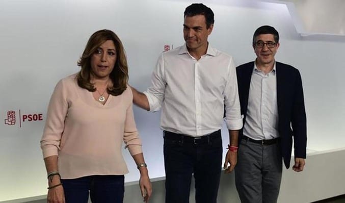 Susana Díaz cuando fracasó en las primarias del PSOE