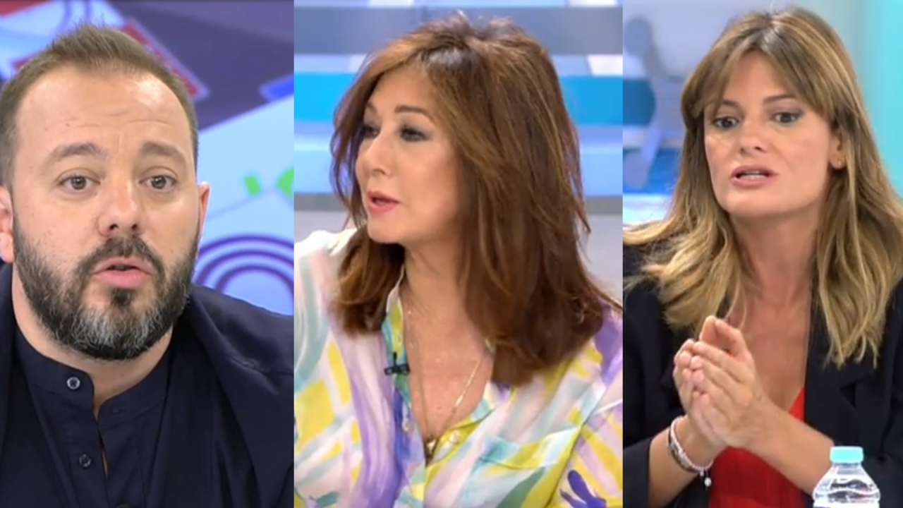 Antonio Maestre, Ana Rosa Quintana y Pilar Gómez en Telecinco
