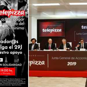 Los trabajadores de Telepizza van a la huelga tras su negativa a pagarles la subida del Salario Mínimo