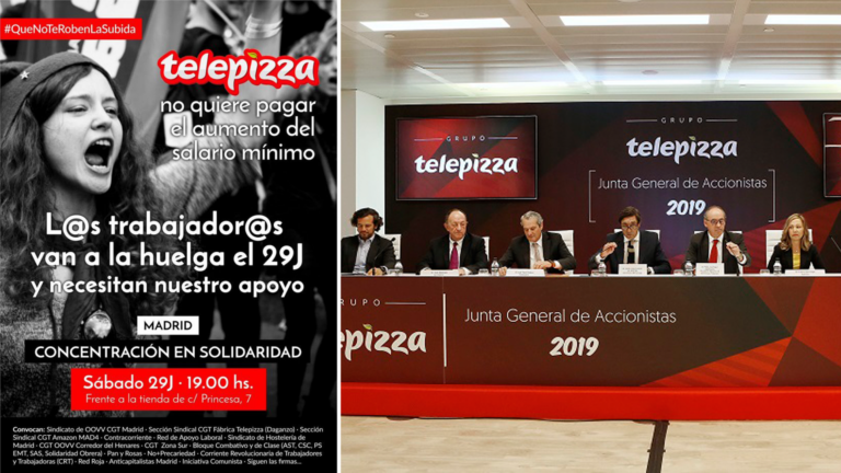 Los trabajadores de Telepizza van a la huelga tras su negativa a pagarles la subida del Salario Mínimo