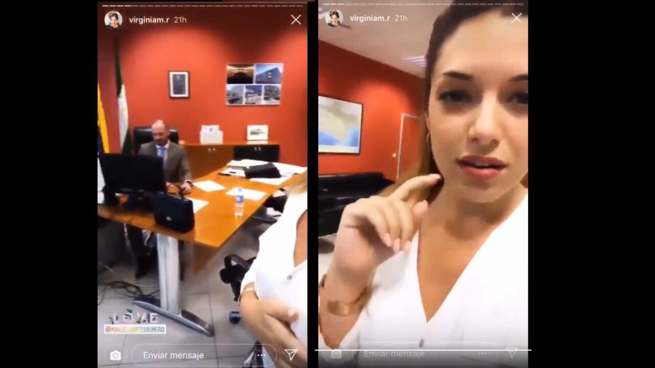 Sube a Instagram vídeo diciendo que va "remodelar" el despacho de su pareja, pez gordo de la Junta, y se lía
