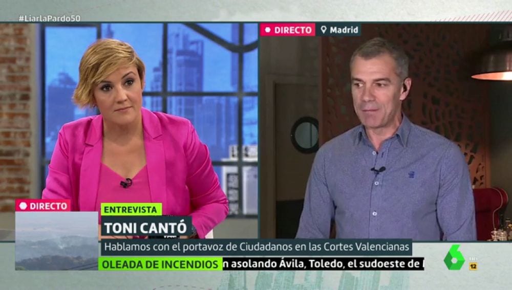 Cristina Pardo y Toni Cantó en LaSexta