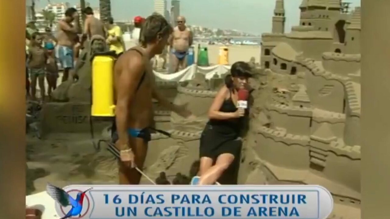 Cuando la reportera de leyenda Paqui Peña nos enseñó un castillo de arena hecho en 16 días