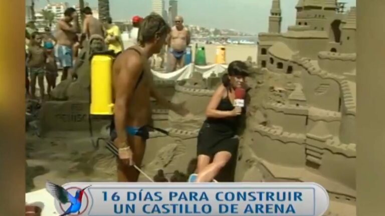 Cuando la reportera de leyenda Paqui Peña nos enseñó un castillo de arena hecho en 16 días