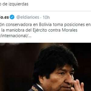 Críticas a los medios "de izquierdas" por no calificar como "Golpe de Estado" lo sucedido en Bolivia