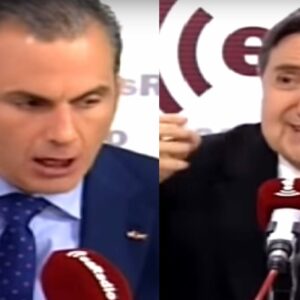 Losantos apoya a Ortega Smith mientras le dice: "con 1,90 no te llegará el riego cerebral"