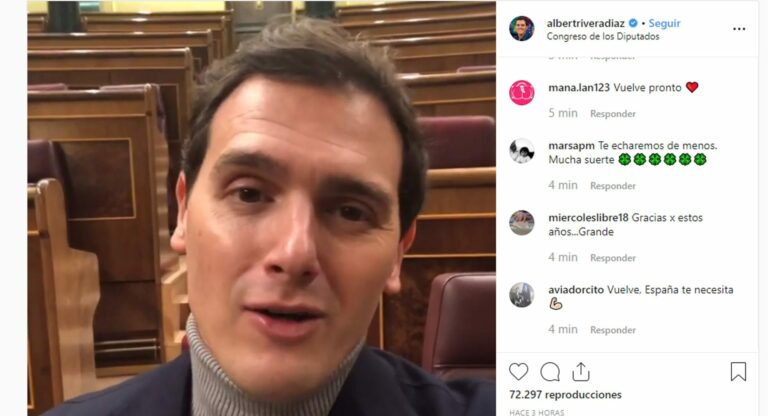 VÍDEO: Albert Rivera se despide otra vez y recoge sus cosas en el Congreso