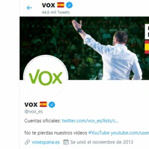 Twitter suspende la cuenta oficial de VOX