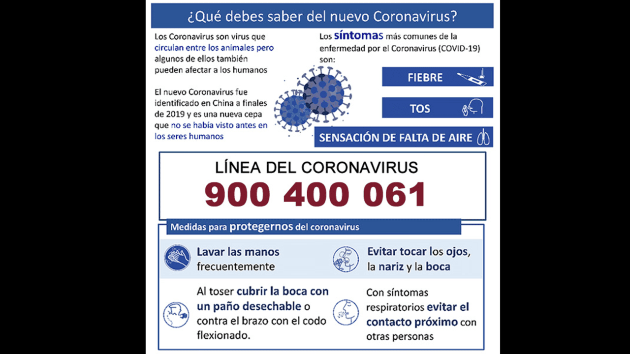 La Junta de Andalucía recomienda llamar al 900400061 si tiene síntomas de coronavirus