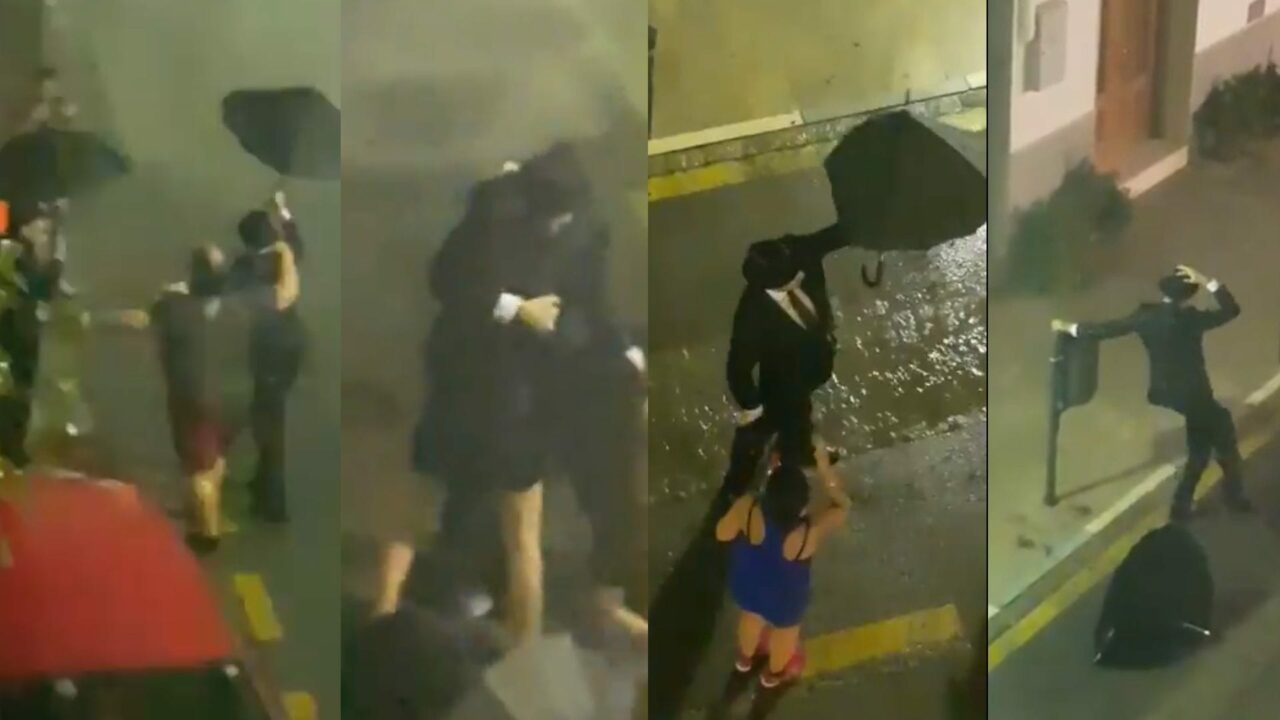 El alcalde de Lanjarón niega que viniera de un "macrobotellón"  tras abrazar a vecinos y gritar por las calles
