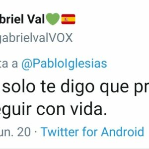 Un concejal de VOX a Iglesias: "Coletas solo te digo que pronto no vas a seguir con vida"
