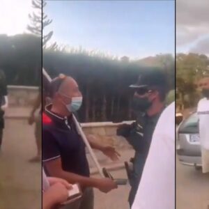 Miguel Frontera y otros ultras a un guardia civil junto a la casa de Iglesias y Montero: "sois policía política”