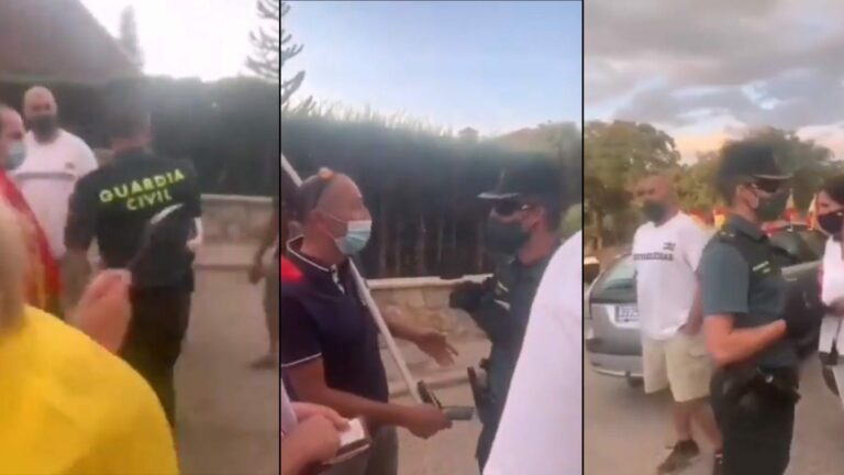 Miguel Frontera y otros ultras a un guardia civil junto a la casa de Iglesias y Montero: "sois policía política”