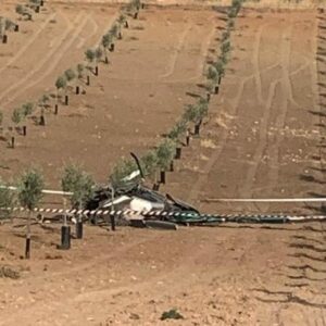 Dos muertos al estrellarse un helicóptero cerca de la localidad sevillana de Pedrera