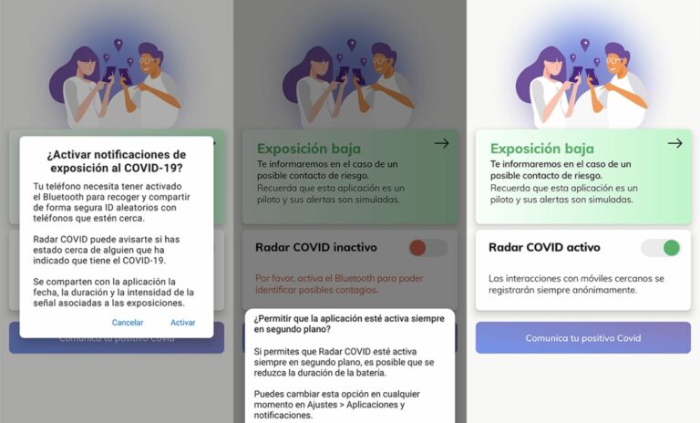 Andalucía y otras cuatro comunidades activan Radar COVID
