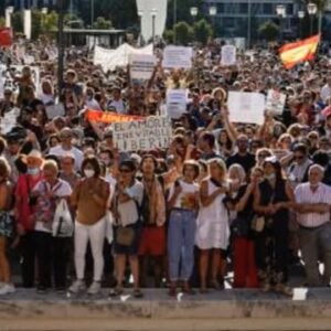 La concentración contra el uso de mascarillas será investigada por la Delegación del Gobierno en Madrid