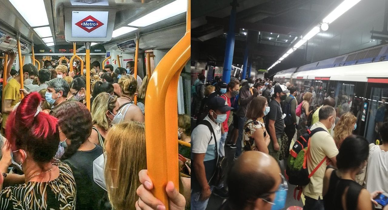 "Así está el Metro de Madrid" mientras Ayuso y Aguado siguen con el 'raka raka' de Barajas