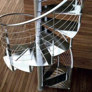 El acero inoxidable también para las escaleras