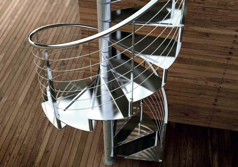 El acero inoxidable también para las escaleras