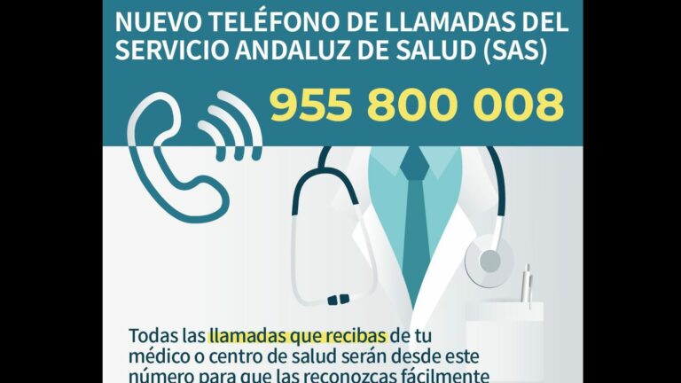 Las llamadas de su médico o su centro de salud en Andalucía serán hechas desde el 955800008