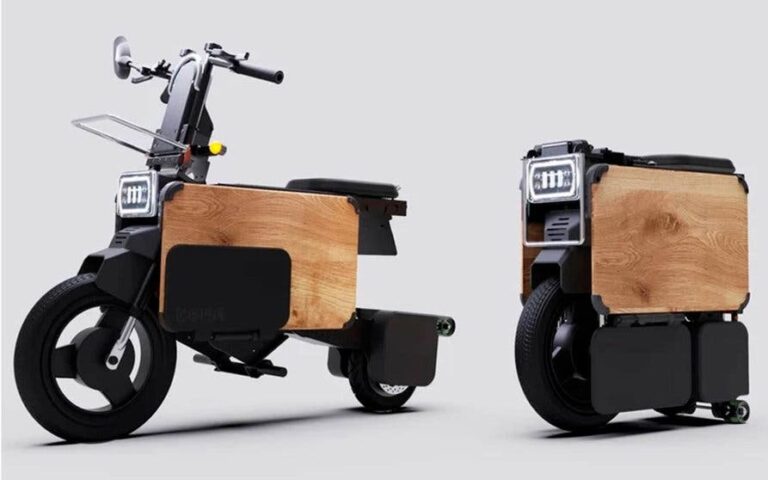Icoma presenta Tatamel, una moto eléctrica plegable que se guarda debajo de la mesa