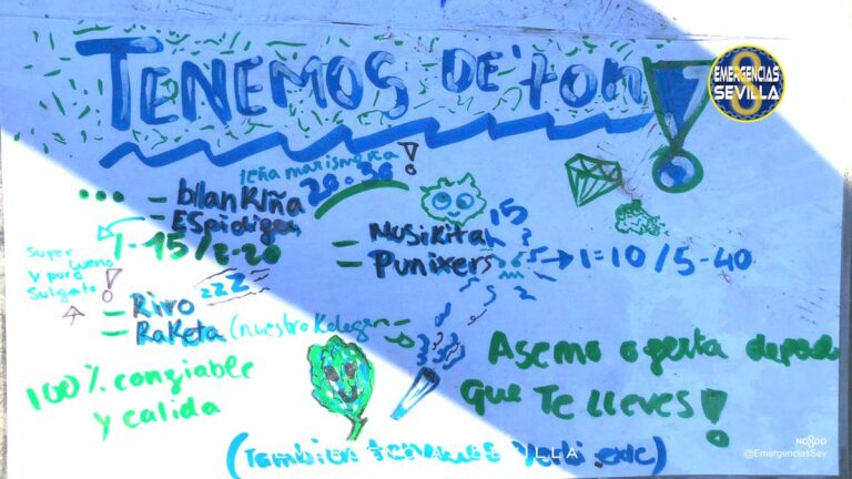 Una pareja vendía diferentes drogas en un botellón anunciando los precios en un cartel