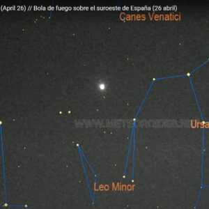 Una bola de fuego recorre el cielo andaluz a 74.000 km/h