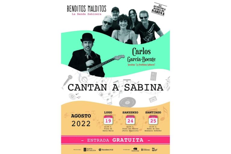 La banda de Sabina actuará esta semana con el patrocinio del Xacobeo 21-22 en Sanxenxo y Santiago