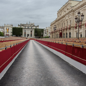 La calle Sierpes tendrá menos sillas la próxima Semana Santa